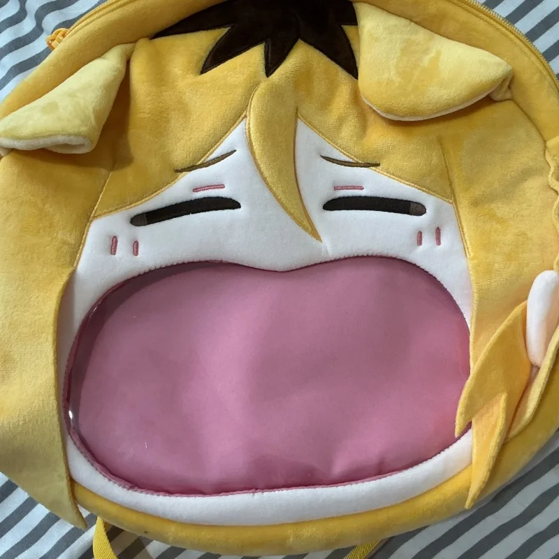 34Cm Haikyuu Kozume Kenma Plush Zipper Backpack Adjustable Shoulder Strap Visit The Comic Exhibition Anime Enthusiast Collection