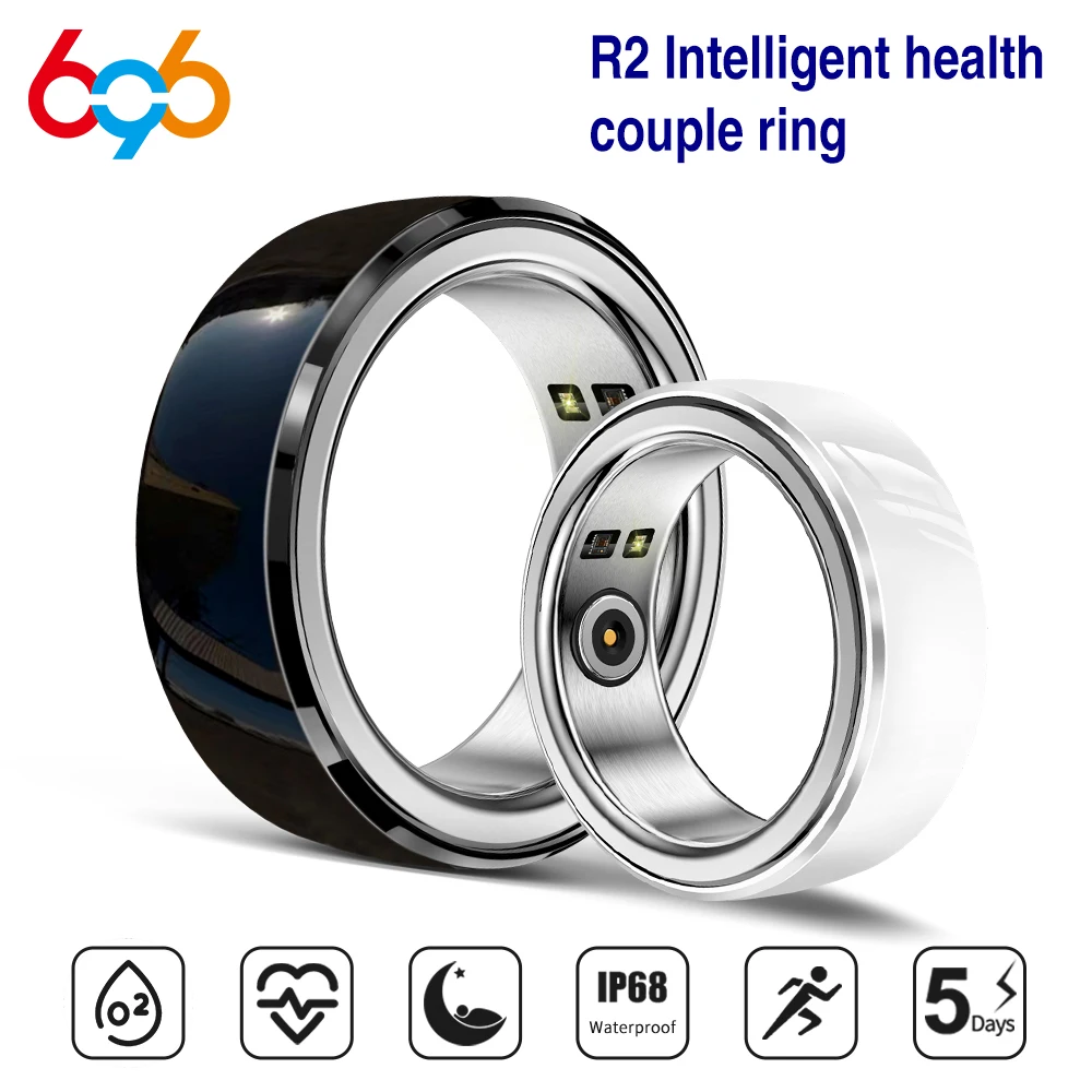 Smart Ring Bracelet Finger Digital Ring Heart Rate Monitoring Waterproof Blood Oxygen Sleep Remote Control Sport For IOS Android