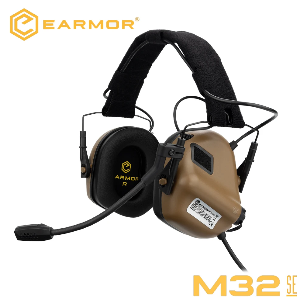 EARMOR M32 SE(SE32) Taktisches Schieß-Headset Jagd-Gehörschutz mit Helmhalterung, M51 PTT für Kommunikation – Detail 6