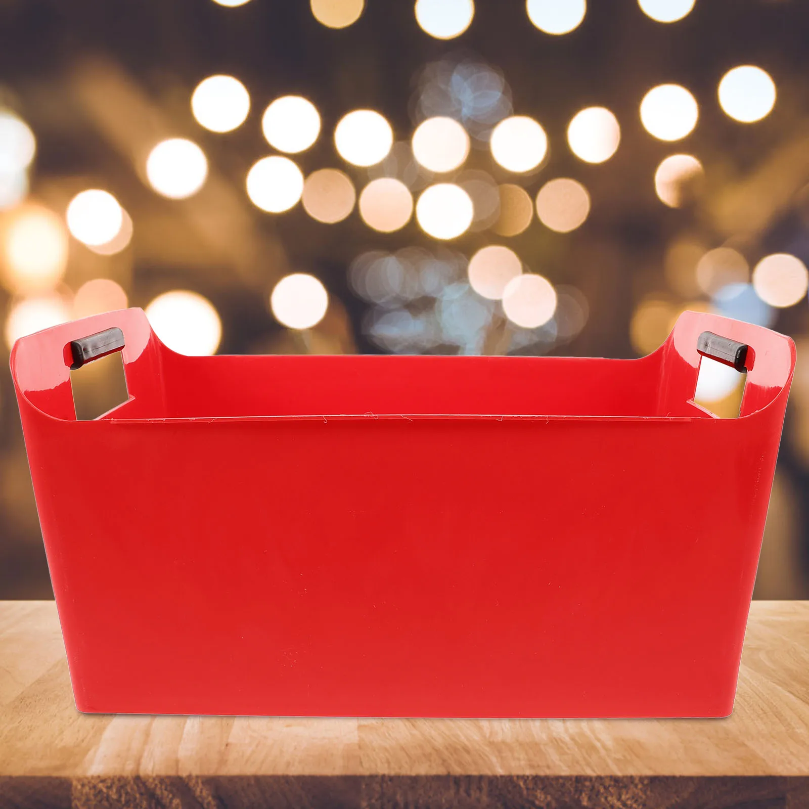 

Beer Bucket Square Red Ice Container Beverage Tub Plastic Mini Clear Suitable for Party Hotel Bar KTV Cooling Bottle