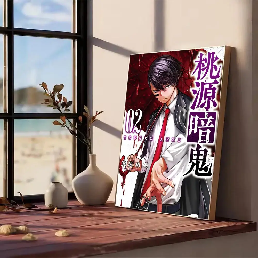 انمي ياباني T-Tougen Anki اللوحة الخط غرفة نوم المنزل مقاوم للماء قماش المشارك غير المؤطرة جدار الفن طباعة الديكور جدارية #5