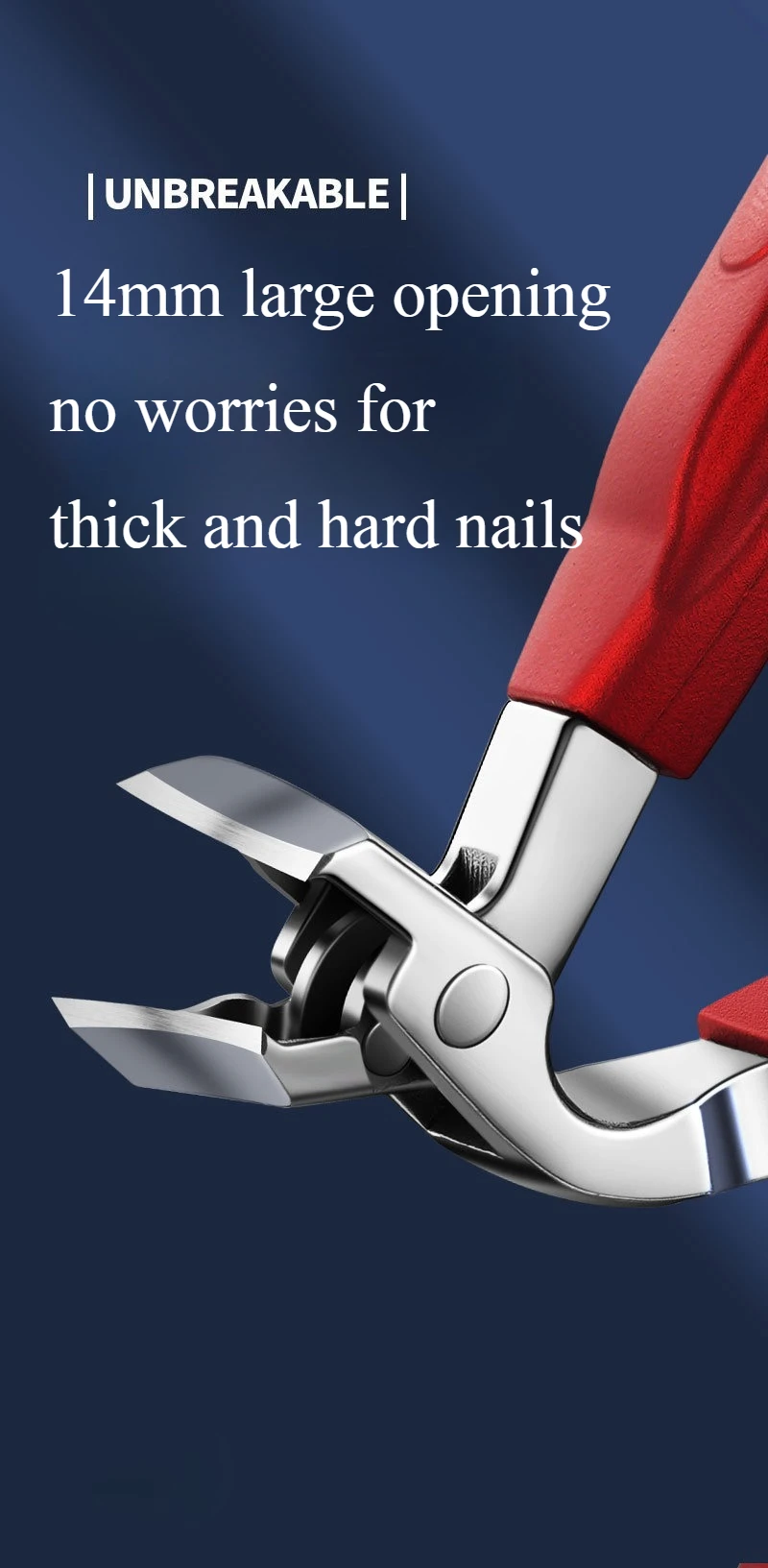 مقص أظافر الكوع الجديد، مقبض مطاطي منزلي، مقص أظافر كبير الفم، مقص أظافر فم قطري، أداة تشذيب أظافر القدم