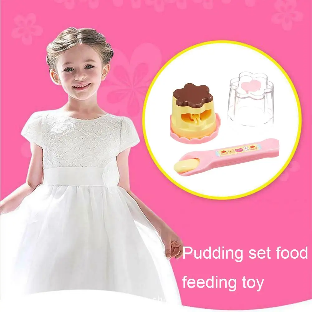 1/3/5PCS Pudding Set Food Feeding Toy Simulation Role Play Strawberry Pudding Toy Early Education Japanese Play House Toys