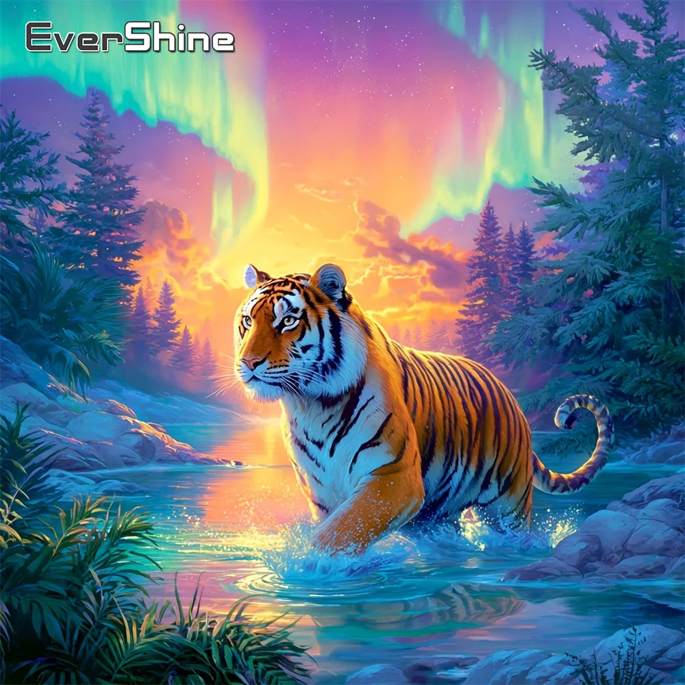 EverShine Diamond Painting Animal Mosaic Tiger Full Square D