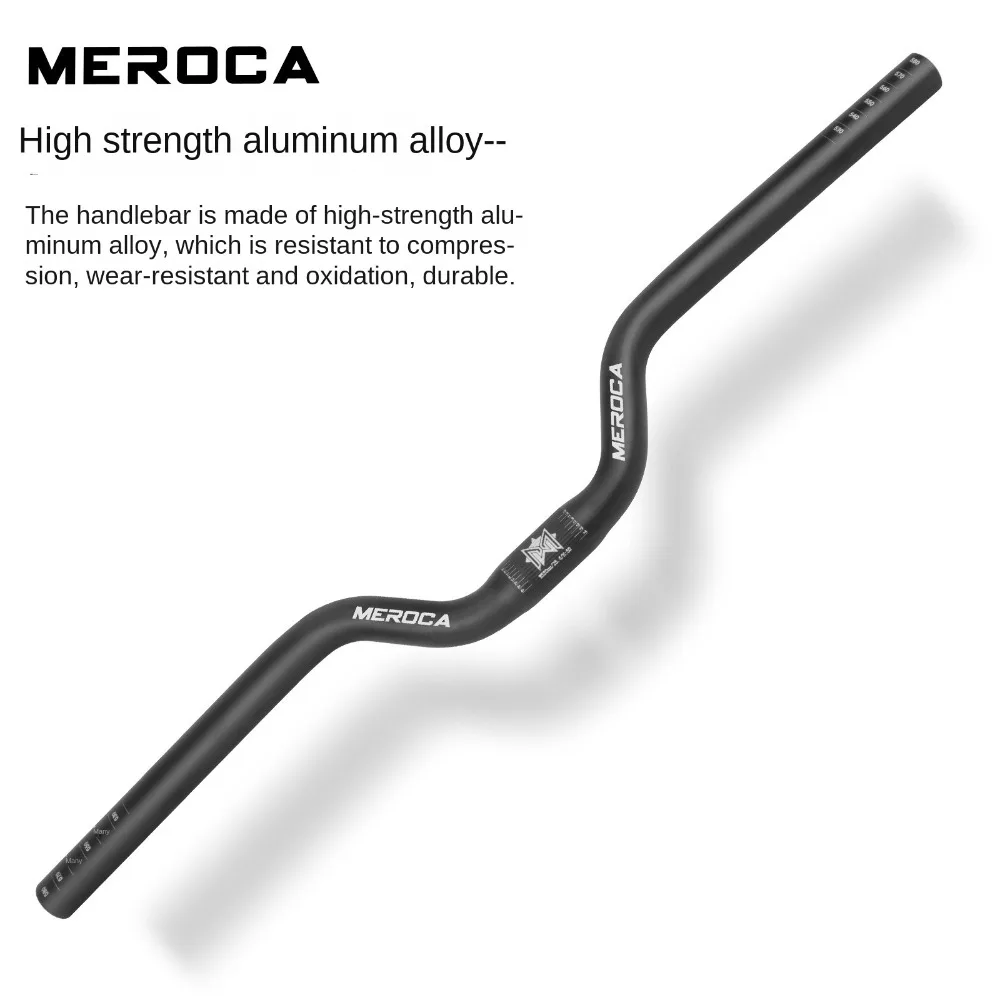 Für Mountainbikes MEROCA Fahrradlenker Gerade/Schwalbenform Aluminiumlegierung Fahrrad-Riser-Lenker 25,4X540/580mm Fahrradteile – Detail 5