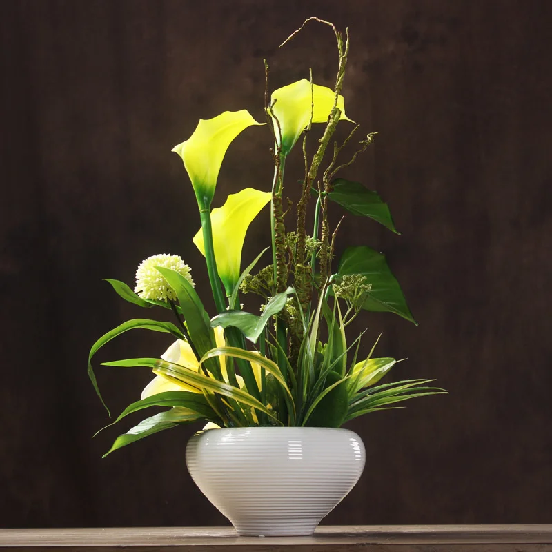 High quality Calla simulation flower set hybrid living room flower arrangement indoor toilet flower decoration