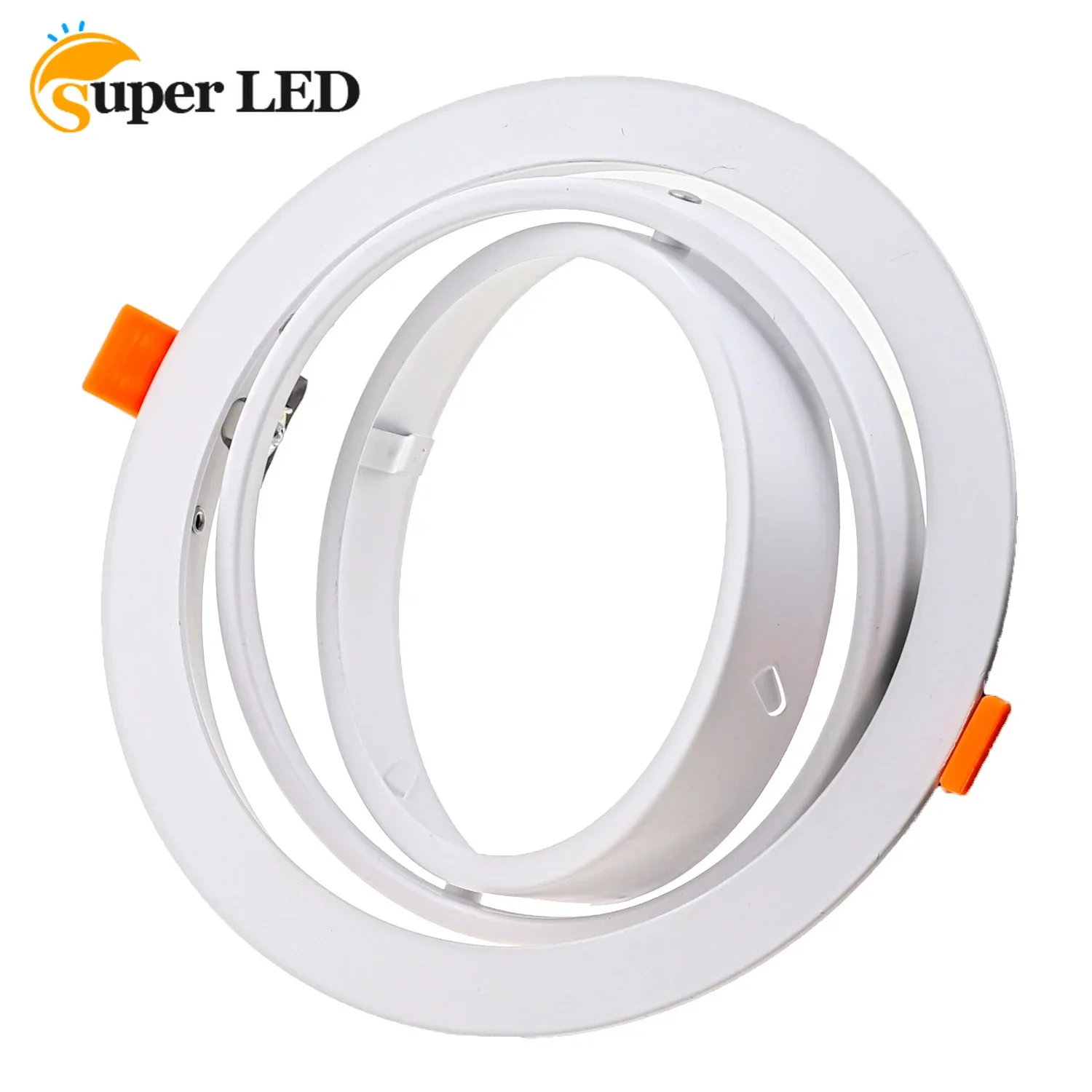 

GU10 MR16 recessed frame white Black 360°Adjustable Aluminum Iron Cut Out 155mm Fixture Frame