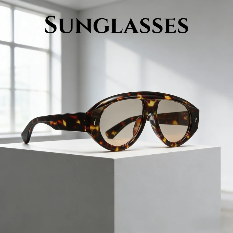 

Новые солнцезащитные очки оверсайз 2026 года: модные уличные очки для активного отдыха, путешествий и рыбалки, с защитой от УФ-излучения UV400, унисекс