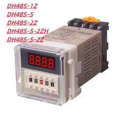 DH48S-2Z DH48S 0,01 s-99H99M Digitale Programmierbare Zeit Timer Relais Schalter Auf Verzögerung SPDT 2 Gruppen Kontakte AC36V,110V,220V,380V