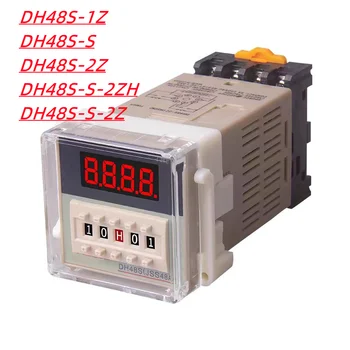 DH48S-2Z DH48S 0.01s-99H99M minuterie numérique Programmable relais interrupteur sur retard SPDT 2 groupes Contacts AC36V,110V,220V,380V