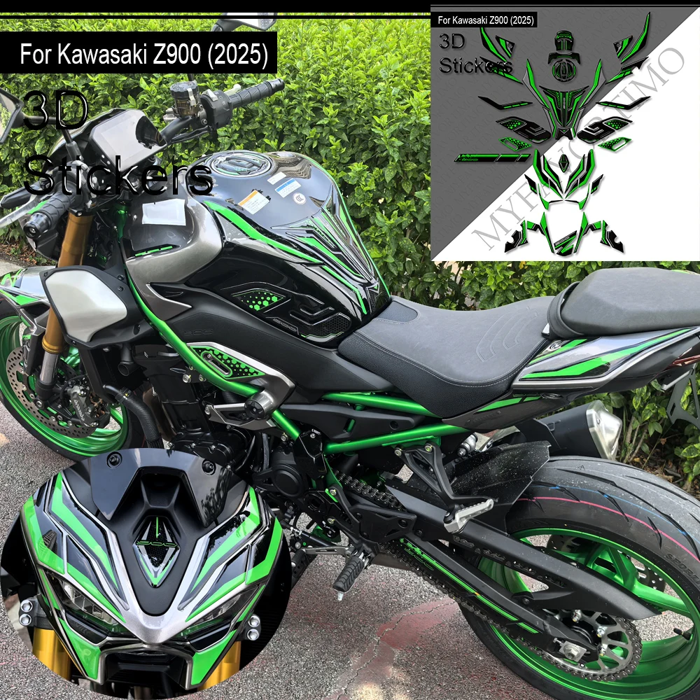 For Kawasaki Z900 Z 900 SE Motorcycle 3D Epoxy Resin Sticker Decals  Sticker Protection Protector Fuel Oil Tank Pad Stickers