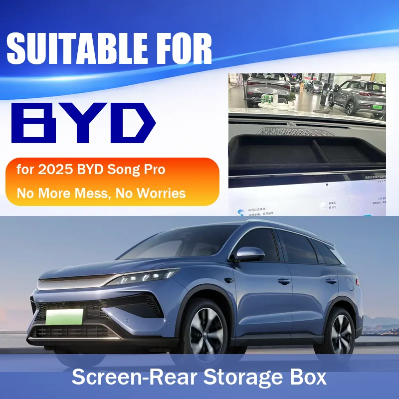 Suitable for 2025 BYD Song Pro central console screen rear storage box storage box storage box car supplies