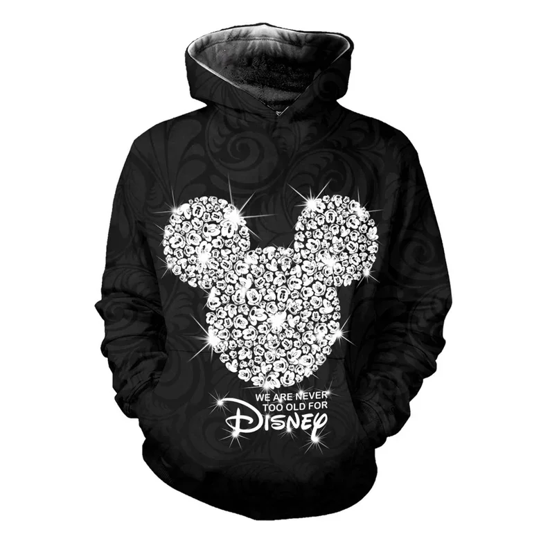 Mickey Mouse 3D Print Hoodie Disney Sweatshirt/Hoodie/Fleece Jacket Unisex Casual Hoodie Fashion Men\'s 3D Zip Hoodie