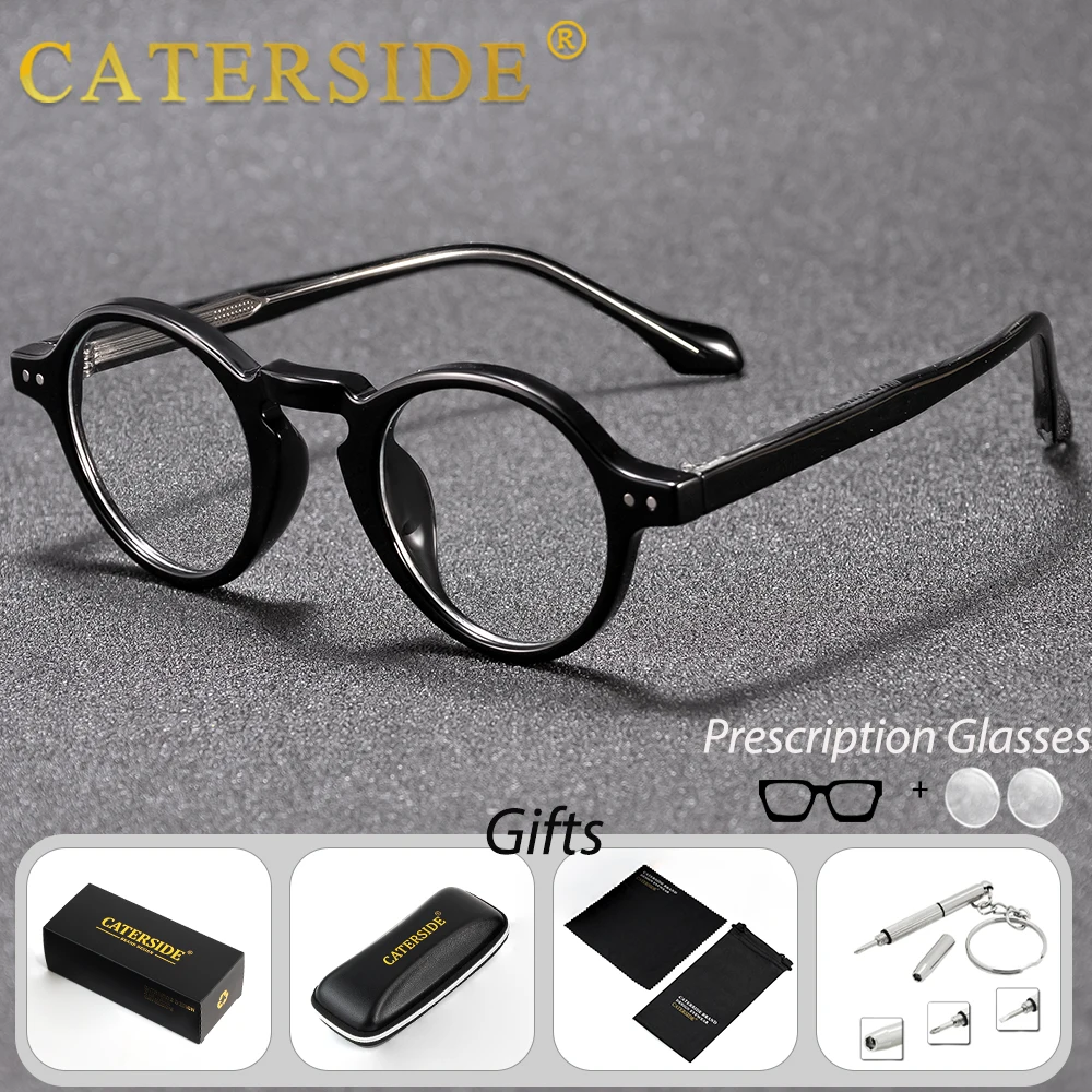CATERSIDE Men's Prescription Glasses 1.56 Refractive Index Anti Blue Light Optical Glasses for Women's Computer Reading Glasses