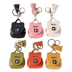 Pouch Keychain Coin Wallet Portable Mini Soft Leather Key Pendant Coin Purses Men Women