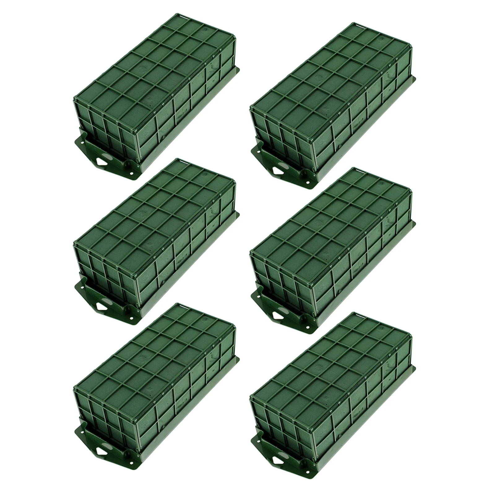 

6 шт., держатель для цветочной композиции в виде цветочной клетки, прямоугольный дизайн, прочная основа для DIY цветочного декора стен и центральная часть стола