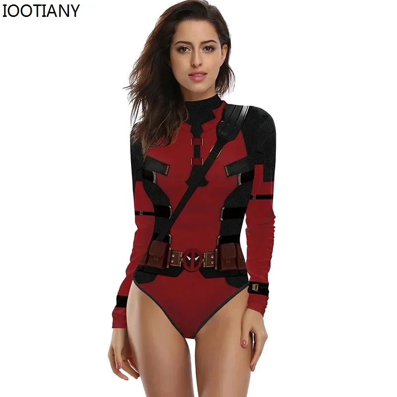 

CosplayHalloween Movie Superhero Cosplay Swimsuit Women 3D Printing Anime Jumpsuit Sexy One-piece Swimwear Summer Pool Party Dre