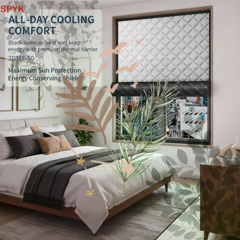 No Drill Soundproof Window Curtain Magic Tape Thermal Insulation Blackout Curtain For Bedroom Home Window Shade