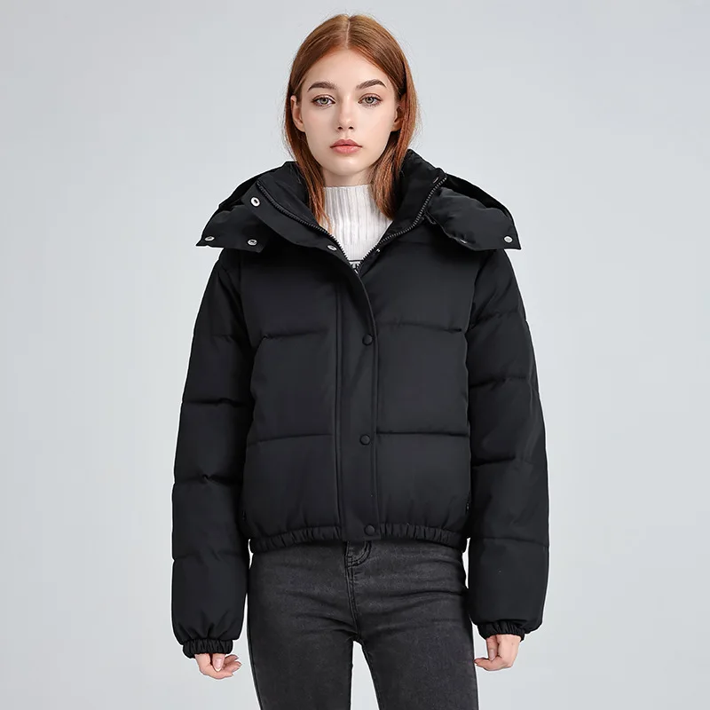 PinkyIsBlack Winter Cotton Padded Jacket Clothes 2025 New Female Korean College Loose Hooded Bread Jacket Short Student Jacket