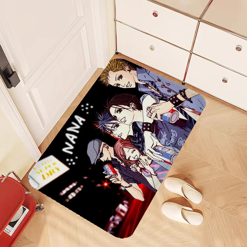 Nana Osaki Anime Floor Mat Bathroom Mat Kids Room Bedroom Decoration Balcony Anti-Slip Doormat Living Room Bedside Area Rugs