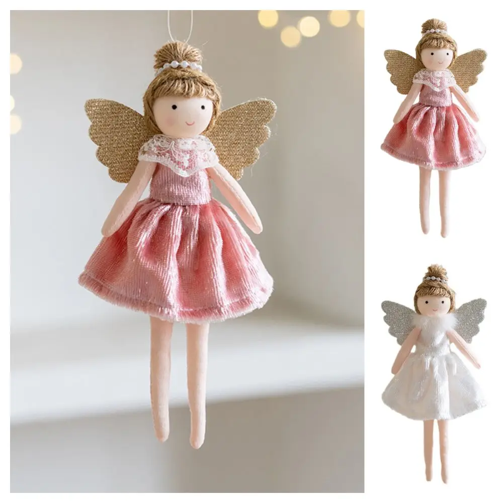 

Креативные розово-белые рождественские подвесные украшения, товары для вечеринок, украшения для рождественской елки, аксессуары, фестиваль, девушка-ангел