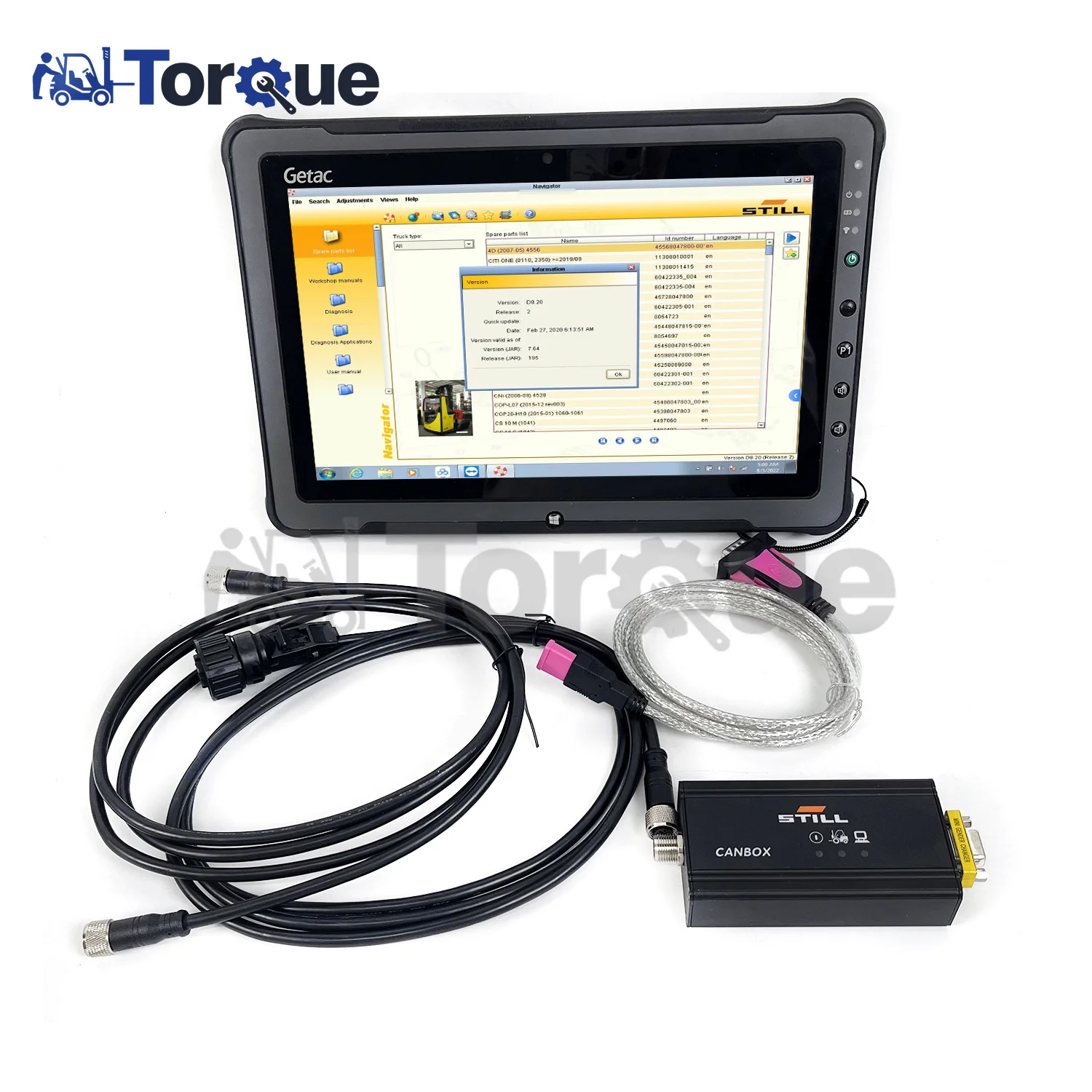 F110 tablet for Still CANBOX USB 50983605400 interface Forklift For still canbox OEM Adapter software diagnostic tool