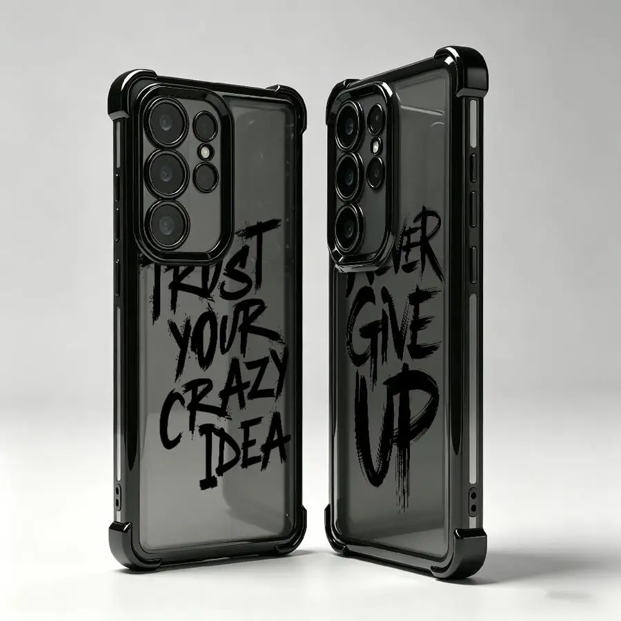 Phone Cover Case for Samsung Galaxy 26 S21 S24 FE S20 Ultra S23 S22 Plus S25 Edge Note 20 Ultra Letter Printing