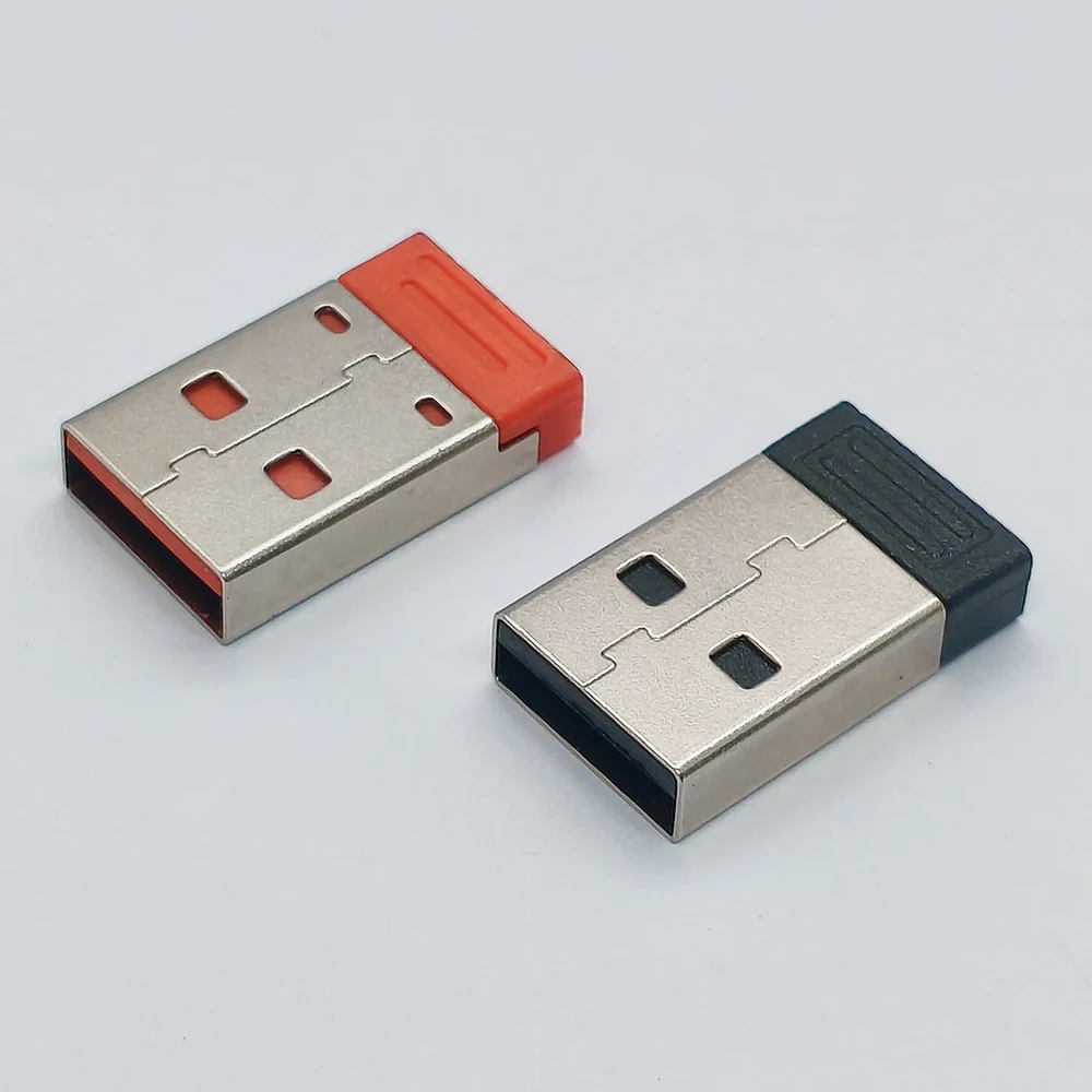 10 Stück TYPE-C Buchse auf USB 2.0 Stecker Adapter PD-Ladebuchse Orange-Schwarzer Kunststoffkern Gesamtlänge 20mm Type-C Konverter – Detail 2