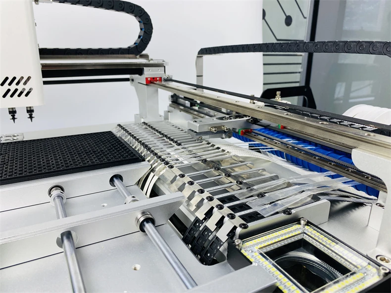 Q2S Auto SMT Pick and Place Machine Chips Mounter Pcb Making Machine for LED Assembly  Reflow Soldering Feeder Solder Paste