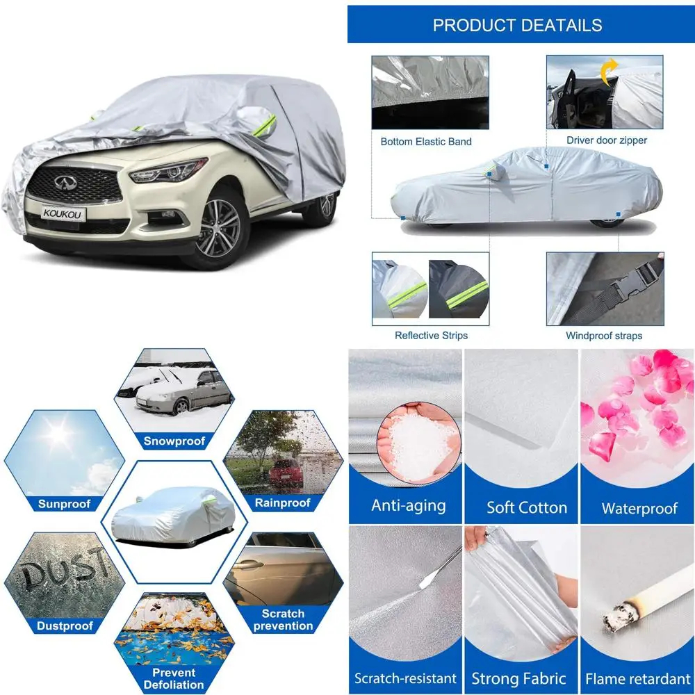 

Custom Fit SUV Car Cover for Infiniti QX60 2013-2025, Waterproof All-Weather Protection for Outdoor and Indoor Use