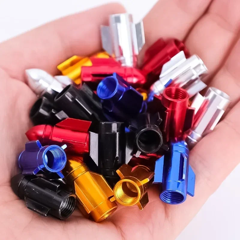 Tire Valve Caps Aluminum Tire Valve Chamber Rod Cap Dust Cover for Truck Bicycle Car Motorcycle Rim Valve Stems Caps Accessories