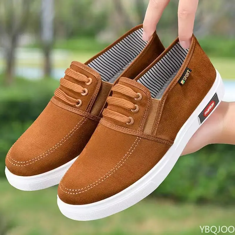 Casual Single Shoes Men's New Flat Bottomed Anti Slip Wear-resistant Canvas Shoes Casual Sports Vulcanized Shoes Zapatos Hombre