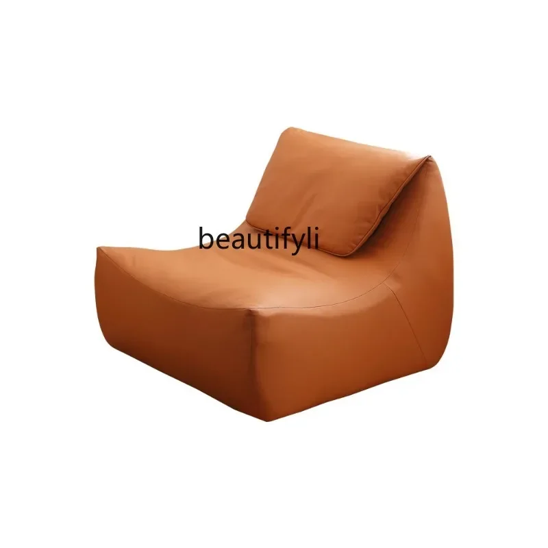 

Modern Minimalist Lounge Sofa Chair Creative Small Apartment Balcony Leisure Chair Living Room Tatami Single Leather Sofa