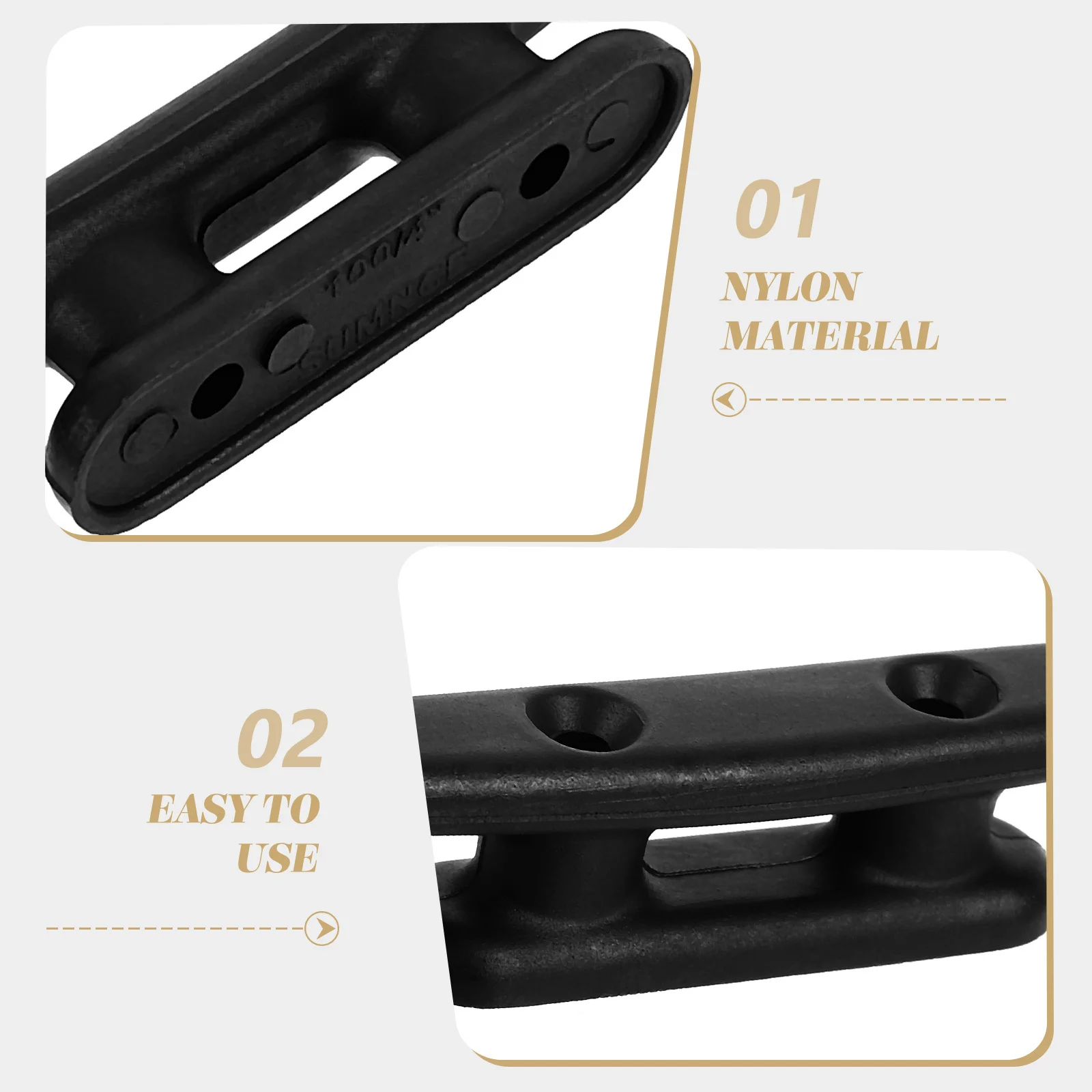 

2Pcs High Impact Yacht Cleats Nylon Boat Mooring Deck Kayak Canoe Cleats Canoe Cleat Marine Mooring Cleat
