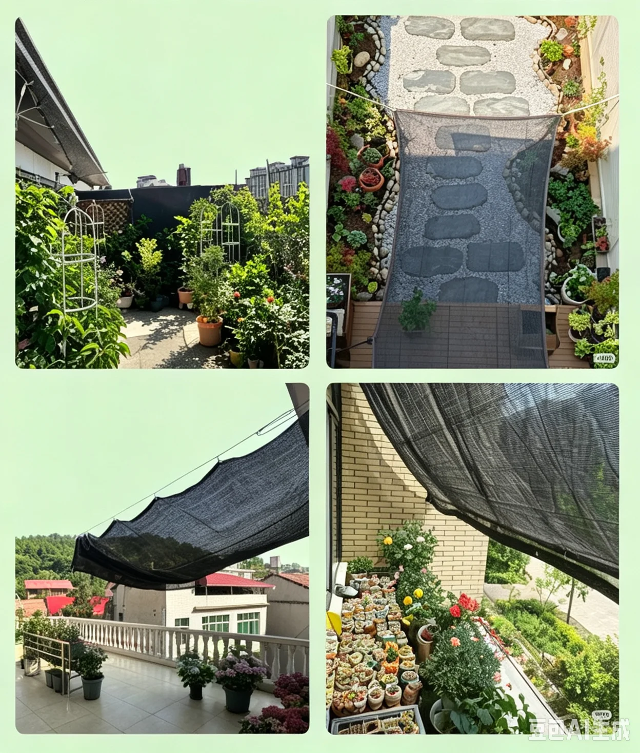 1 piece black shading and sun protection net for the courtyard balcony