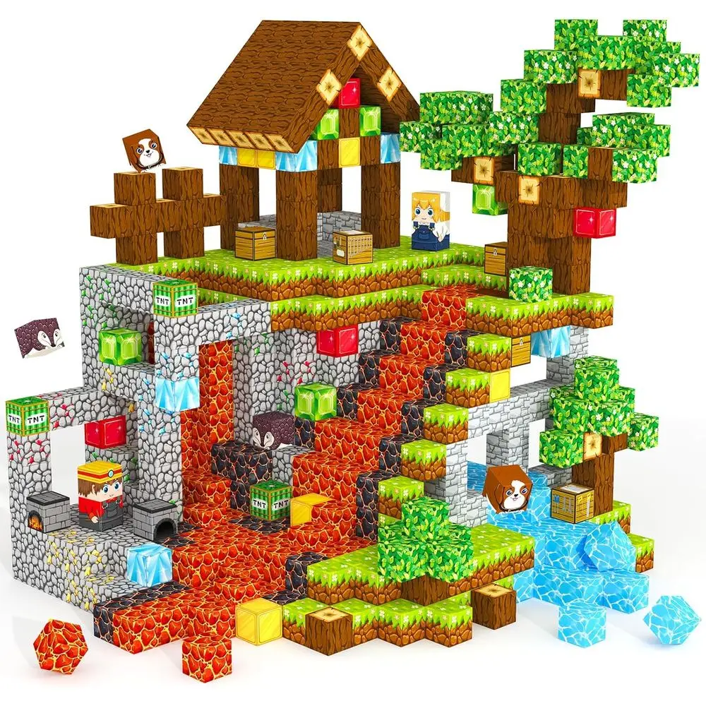 

Magnetic Building Blocks for Toddlers: STEM Toys for Ages 3-8 - Perfect Travel Games & Gifts