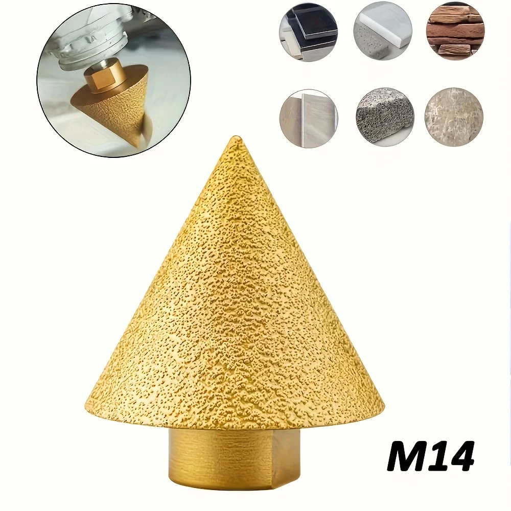 Slant drill bit, conical carving and polishing wheel, conical milling cutter, suitable for stone, ceramic tiles, glazed tiles,