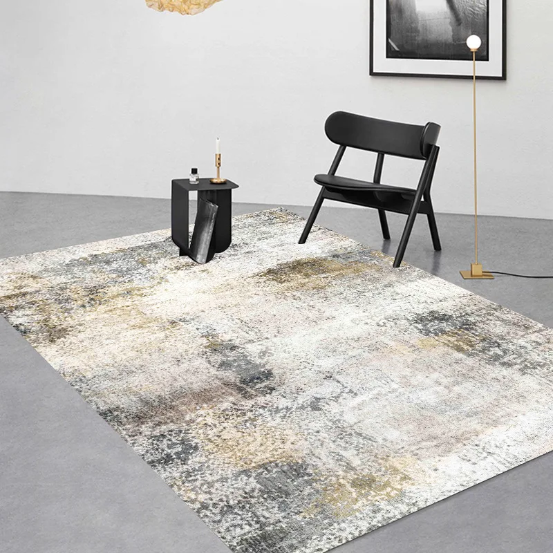 

Chinese Ink Printed Carpet Modern Abstract Grey Rug For Living Room Sofa Coffee Table Area Carpet Mat Nordic Simple Home Decor