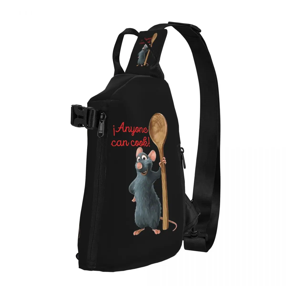 Ratatouille The Musical Chest Bag Men Sling Crossbody Backpack Chest Bag Traveling Hiking Daypack Shoulder Bag