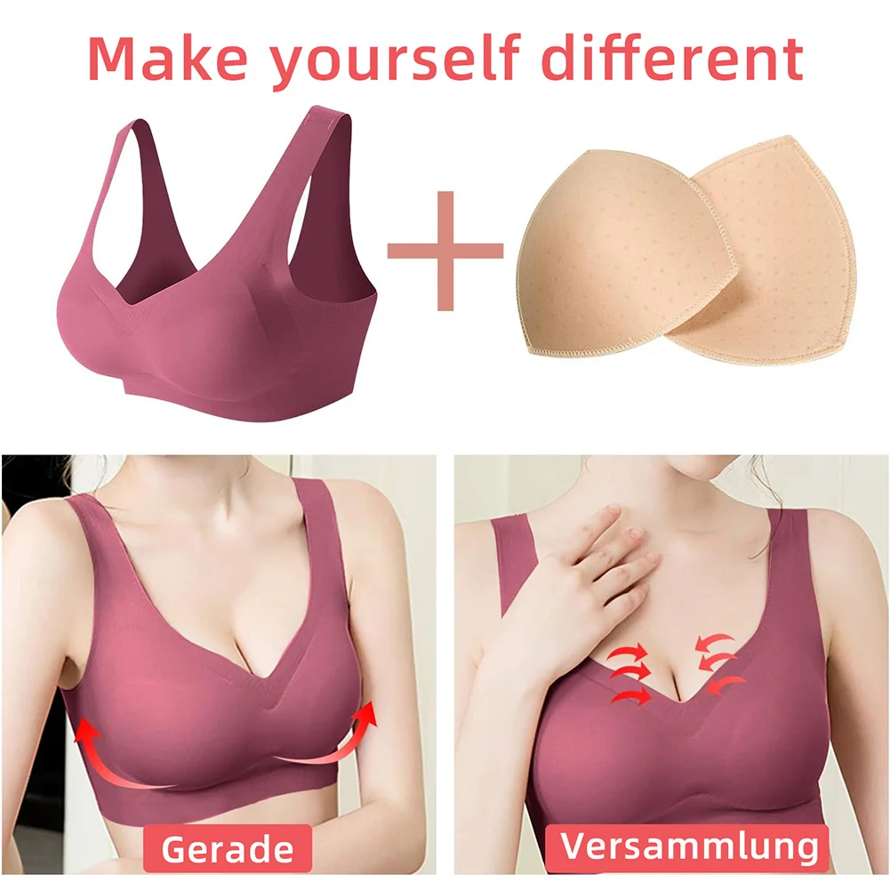 3 Pairs Women\'s Removable Cups Bra Pads Inserts Triangles Bra Pads Underwear Bikini Invisibles Replacement Pads for Tank Tops