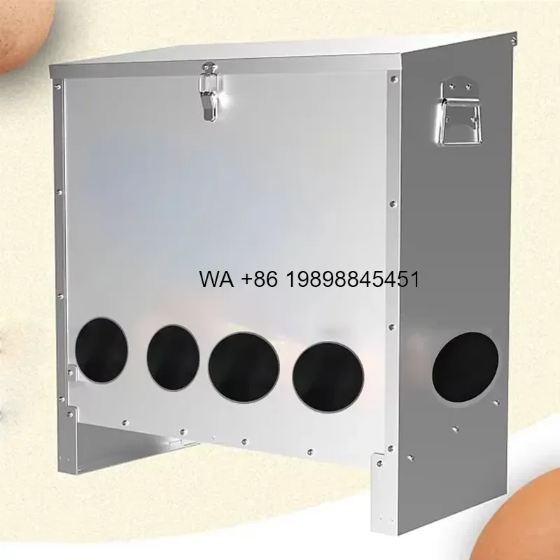 Wmwmnu for JH-Mech Wholesale Poultry Feeder Heavy Duty Large Capacity 85lbs 10 Port No Waste Steel Commercial Chicken Feeders