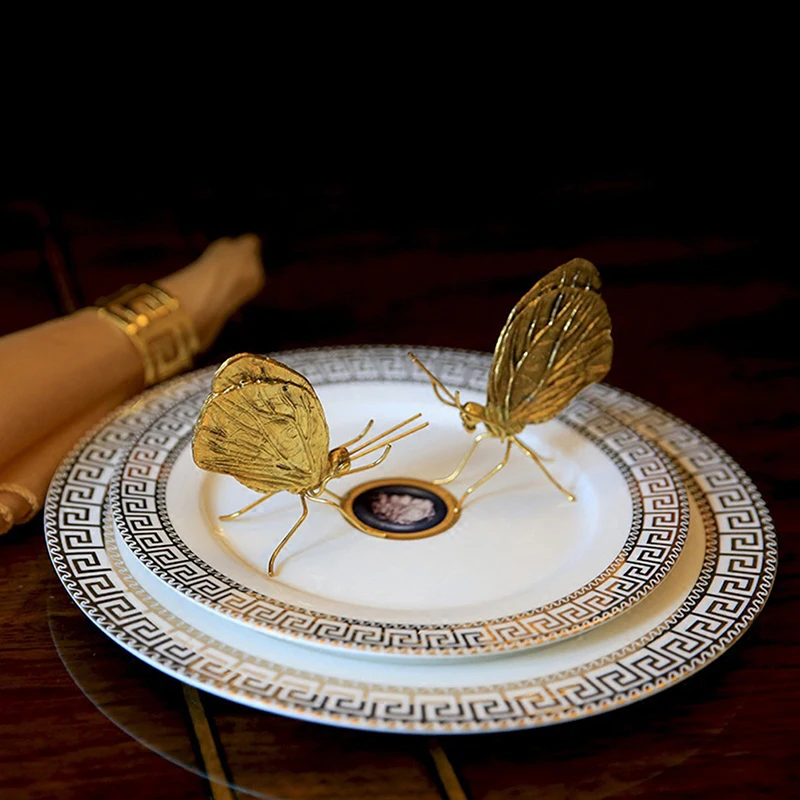 Decorative Metal Handicraft Copper Gold Ant Butterfly Ornament for Art Decor