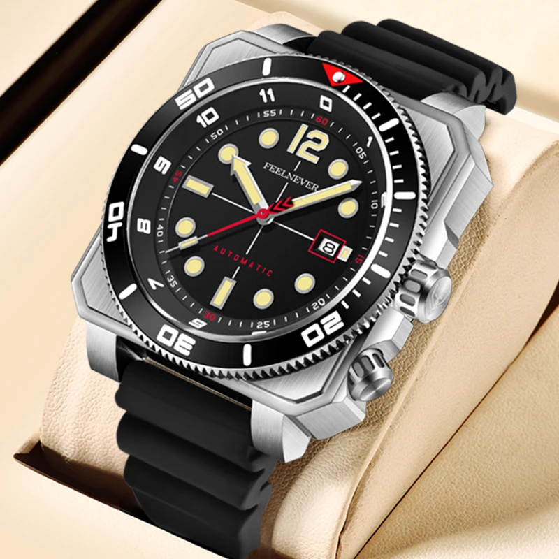 FEELNEVER 2026 Automatische Herrenuhr LIGE Luxus Mechanische Uhren Männer 300 M Wasserdicht MIYOTA 8215 316L Stahl Armbanduhren Reloj