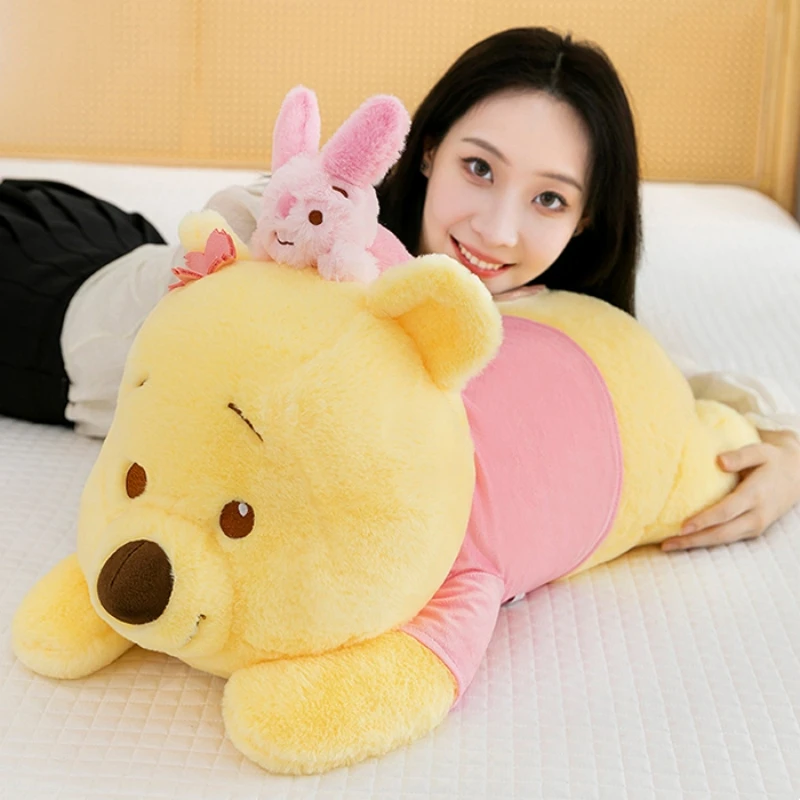 

70cm Kawaii Pooh Bear Winnie Plush Toy Cartoon Big Size Stitch Plushies Soft Stuffed Doll Cute Bed Throw Pillow Cushion Kid Gift