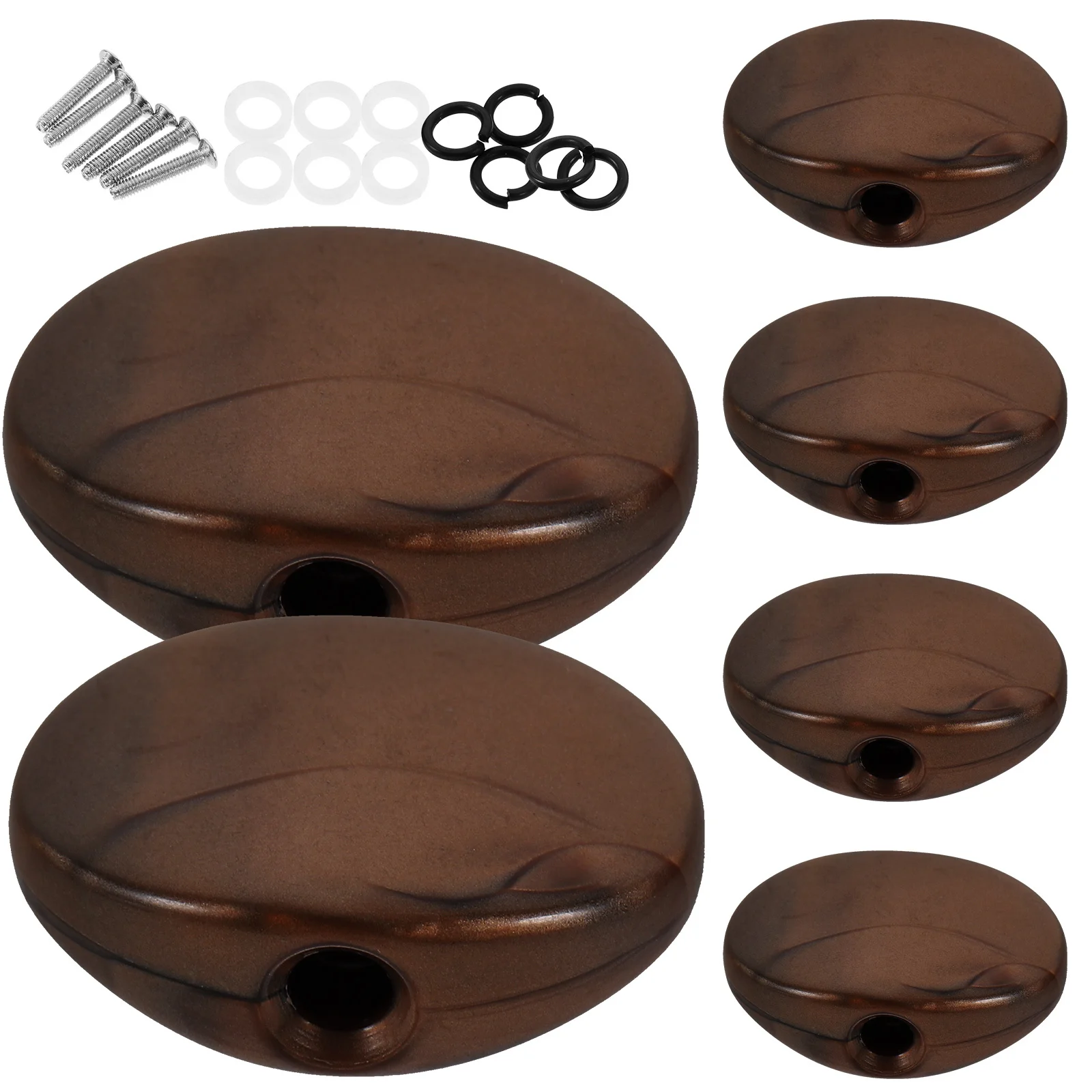 

6 Pcs Knob Head Cap Guitar Tuning Peg Handles Bass Pegs Parts Tuner Keys Plastic Control Knobs Replacement