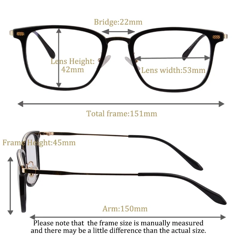 Men\'s glasses Progressive reading glasses Men single vision myipia minus Big size eyeglasses Vintage prescription customized