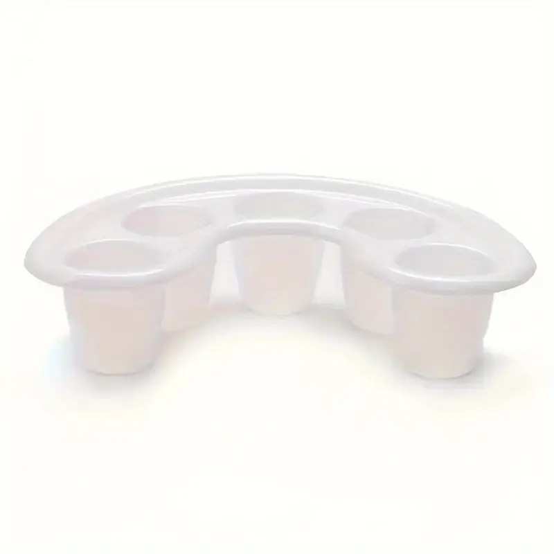 Heart-Shaped Nail Art Soak Bowl - Durable Plastic Cuticle Remover & Nail Polish Wash Tray with Multiple Compartments