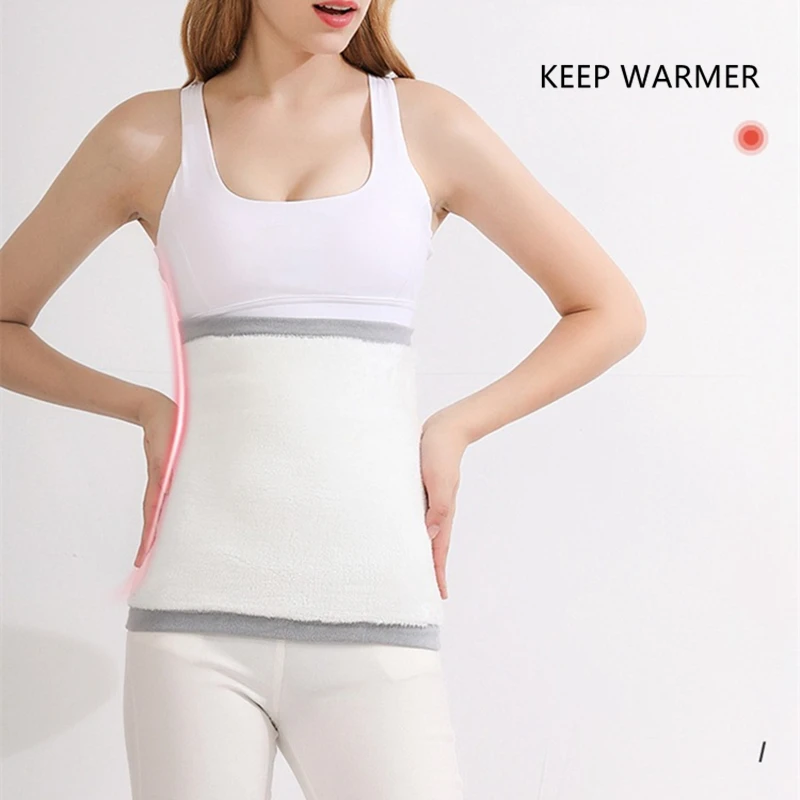 High Elastic Wool Thermal Waist Support Men Women Abdomen Lumbar Support Belt Lower Back Warmer Inner Wear Winter Stomach Wrap