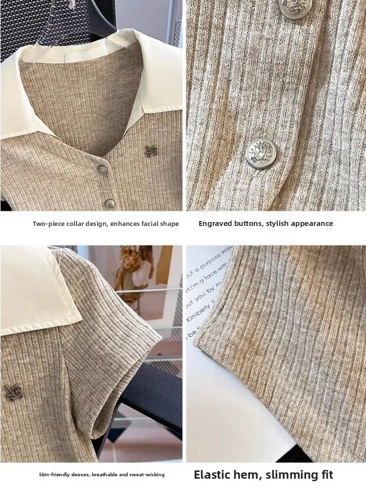 صيف جديد Sle ort Sve سترة مفتوحة المرأة الحلو والتوابل فتاة الخصر Cinched سبليت طول أعلى اللون تصميم Blo