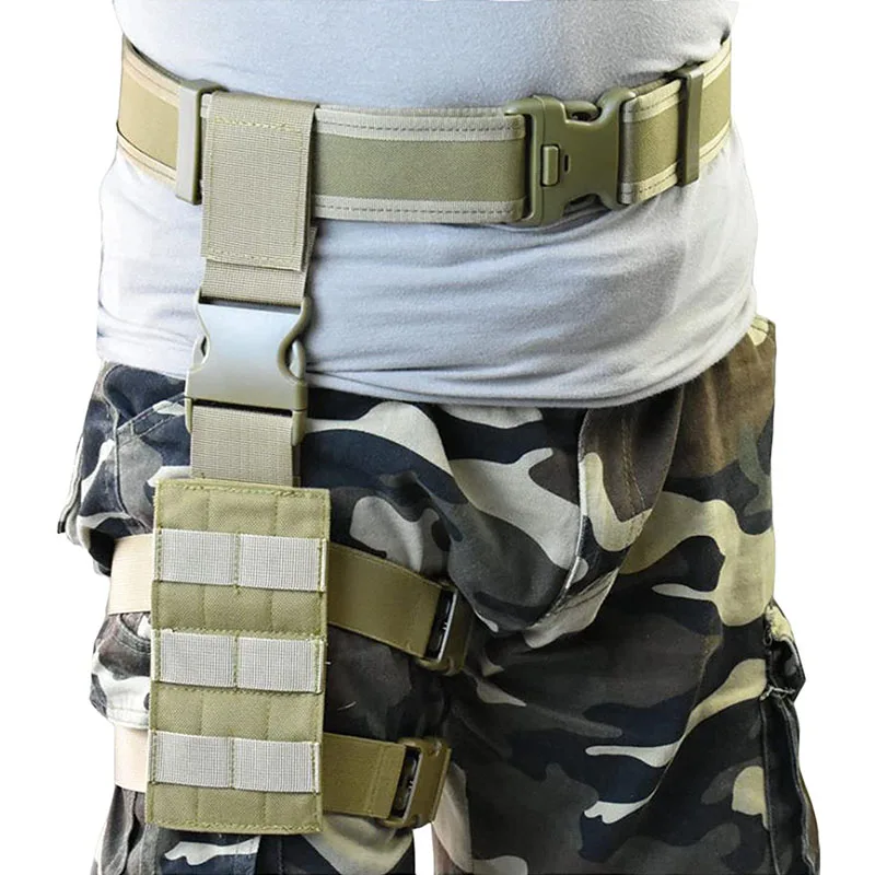 Taktische Molle Drop Bein Plattform Panel Pistole Holster Platte Adapter Universal Pistole Holster Jagd Magazin Tasche Oberschenkel Rig Panel – Detail 5